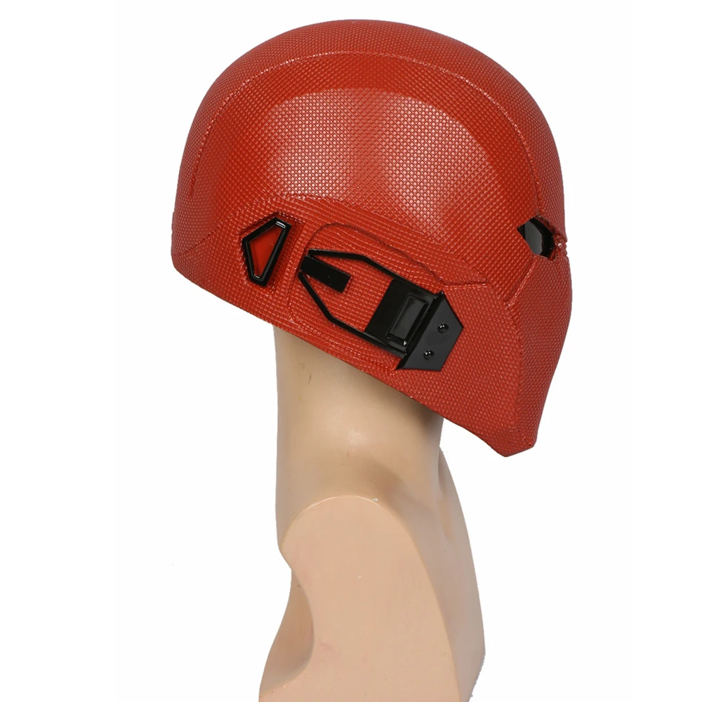 Маска-шлем для косплея из смолы с красным капюшоном | Тематическая одежда и