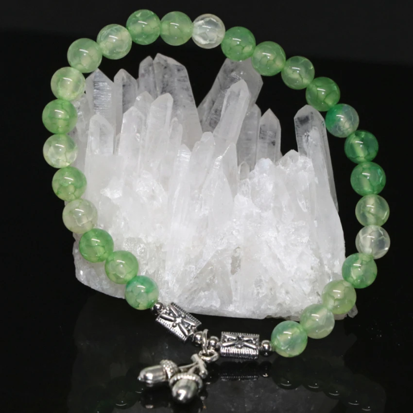 В богемном стиле натуральный Apple зеленый огня попкорн Агат Оникс Камень Сердолик