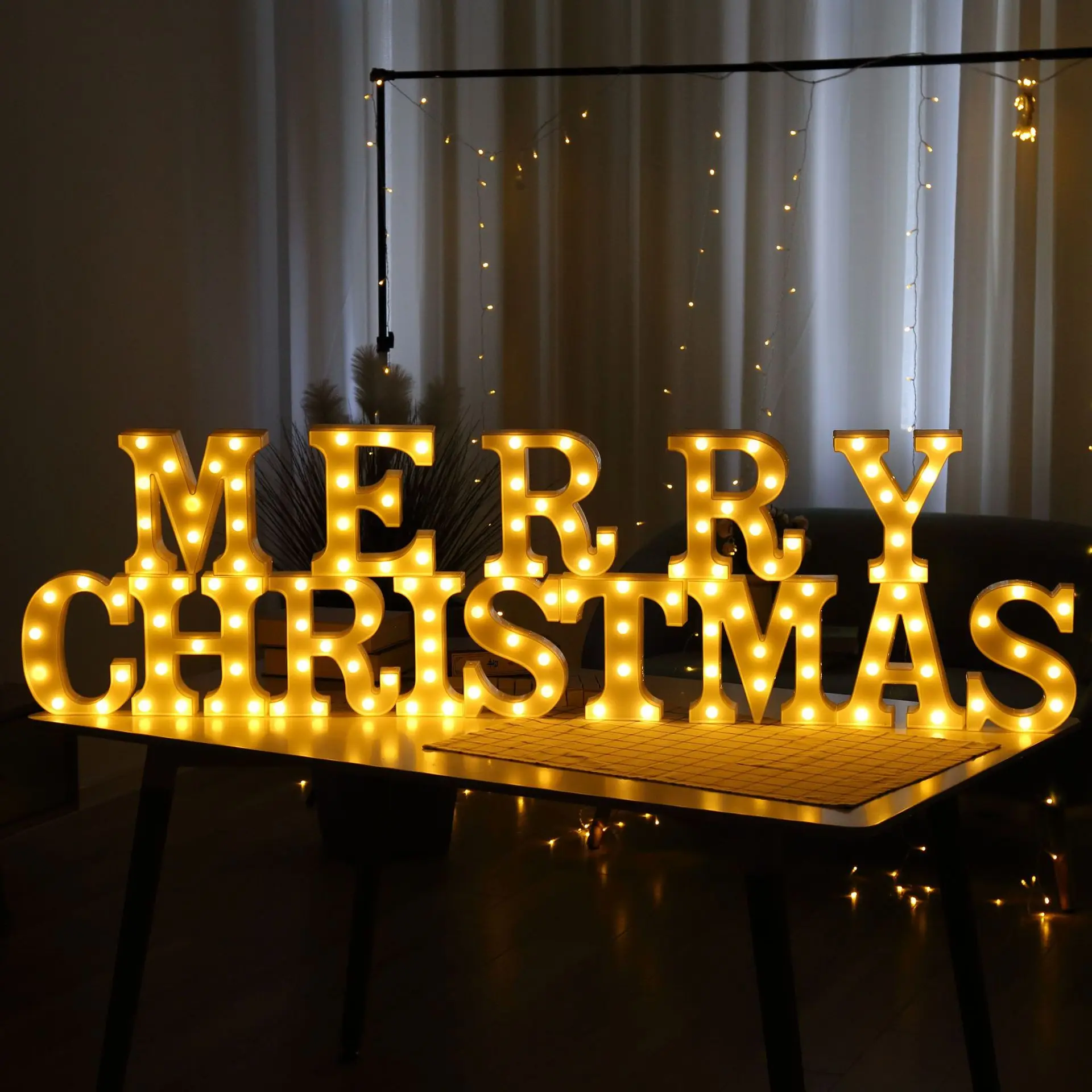 Новинка 22 см 3D 26 белых букв светодиодный шатер знак алфавит светильник для