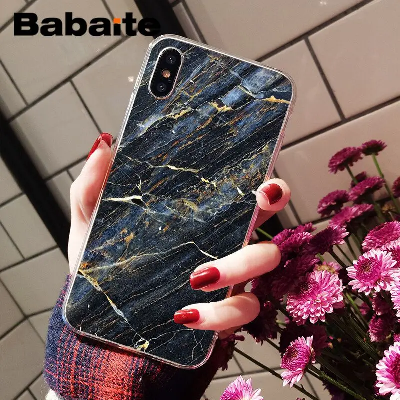 Мягкий чехол для телефона Babaite Marble Line на заказ iPhone 8 7 6 6S Plus 5 5S SE XR X XS MAX | Мобильные