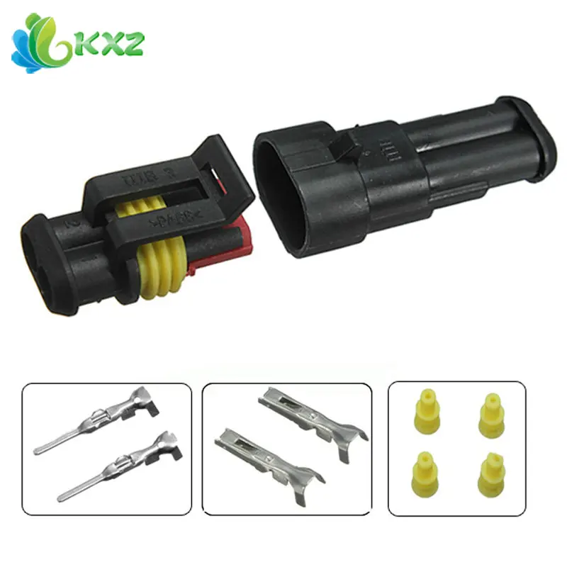 Водонепроницаемый Автомобильный Электрический провод 2 контактный разъем для