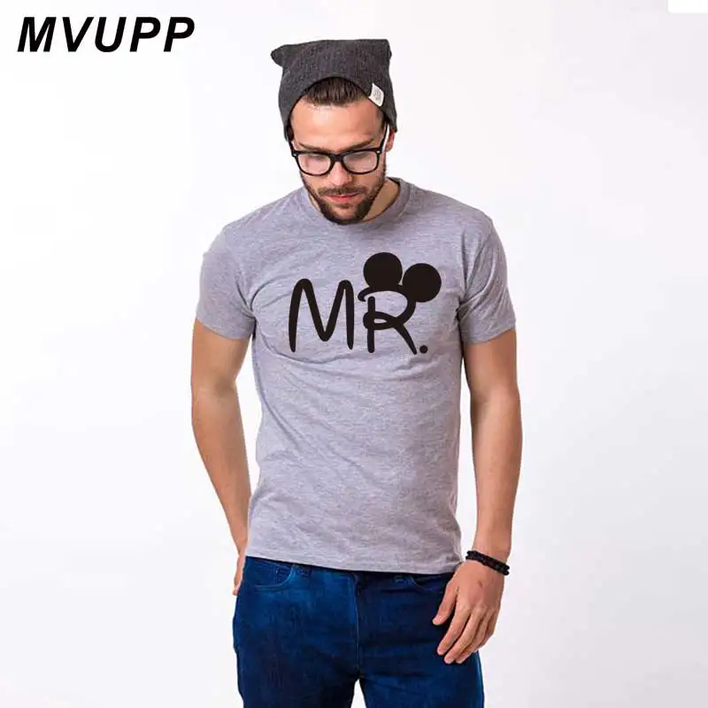 Color3 Mr mrs/парные футболки для влюбленных, одежда для жены, Одежда harajuku, одинаковая Женская одежда с надписью love camisetas verano mujer, летняя одежда - Цвет: Color3