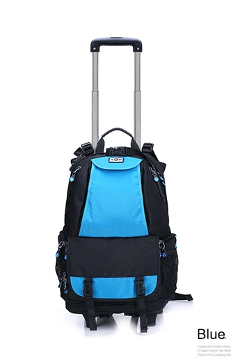 blue with Trolley Flyleaf FL-9076# сумка на колесиках для цифровой зеркальной камеры Водонепроницаемая профессиональная вместительная сумка для камеры можно положить ноутбук размером 15,6 дюйма - Цвет: blue with Trolley