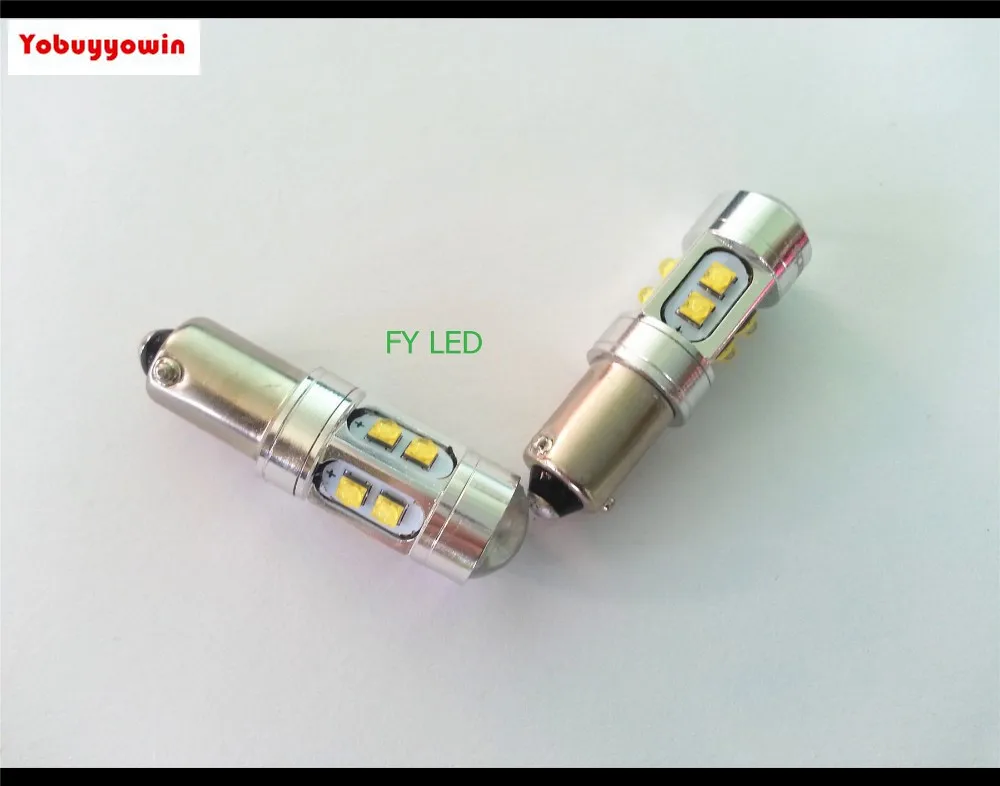 Бесплатная доставка, 2 шт., H21w BAY9S 433D, Cree-чипы, фонари заднего хода, цвет белый/янтарный/желтый, для VW CC MG3 Citroen C5, 50 Вт