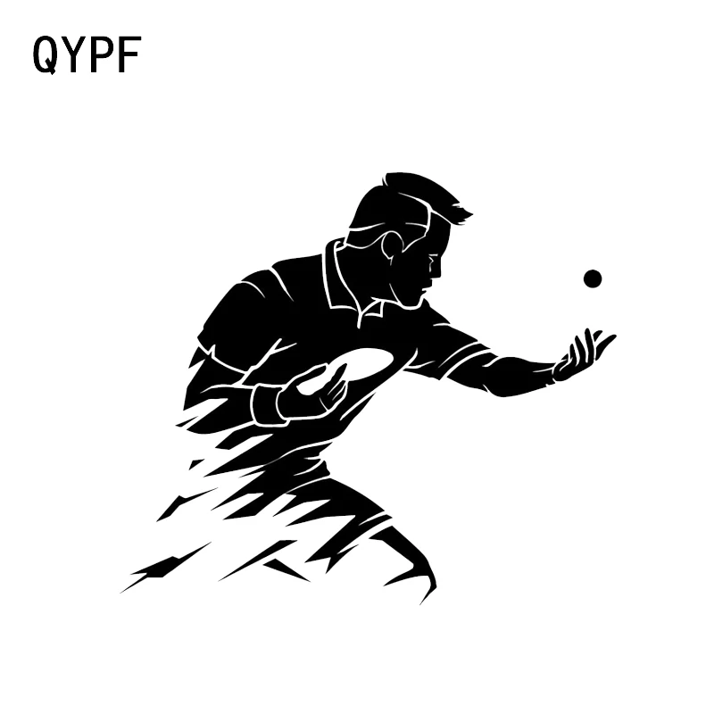 

QYPF 14,6*12,7 см Модный пинг-понг спортивный Декор автомобильный бампер виниловый стикер Декор