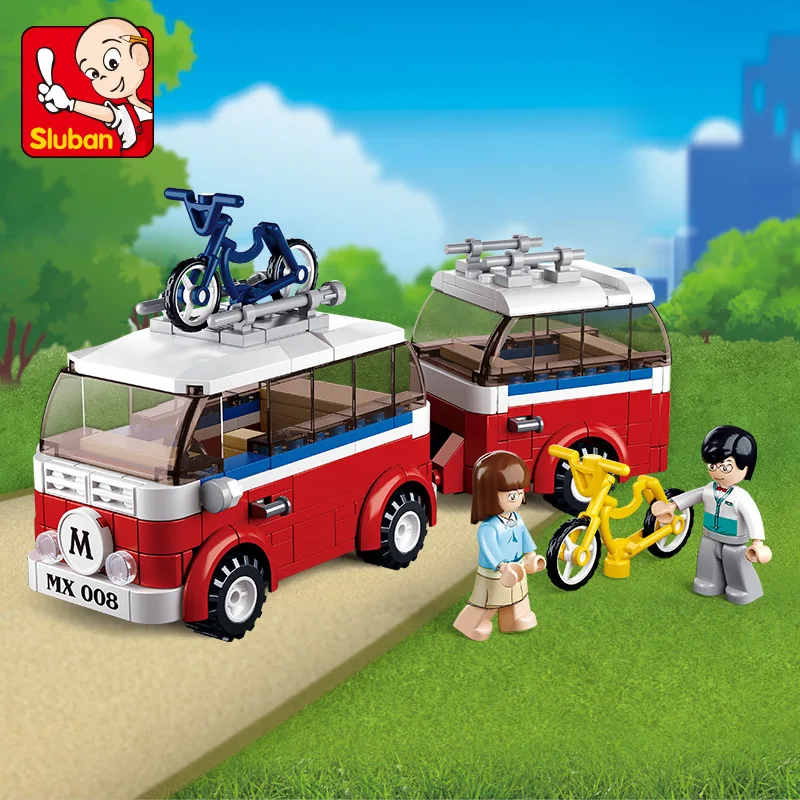 Sluban модели строительные игрушки совместимые с B0566 324 шт. блоки для кемпинга хобби