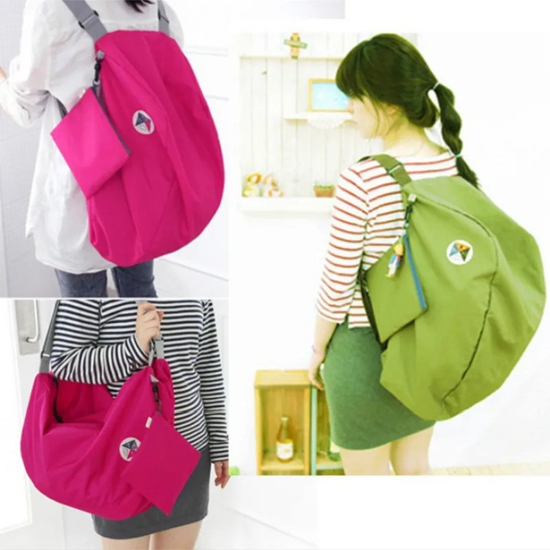 Сумка-рюкзак для спорта и путешествий, складывающаяся в ультра-компактный формат, водонепроницаемая и с яркой подсветкой.