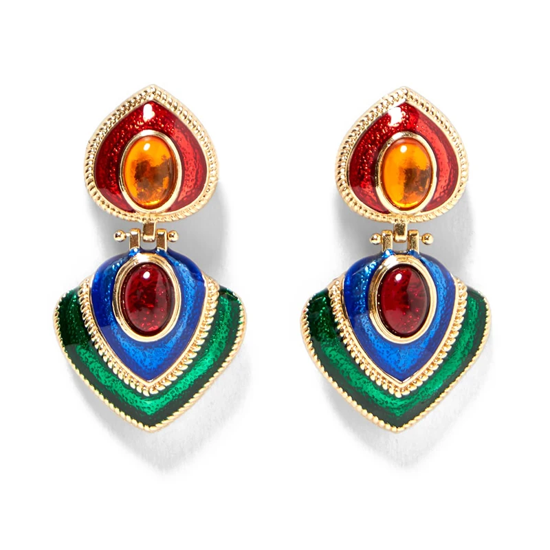 Новогодние серьги ручной работы в богемском стиле с каплями, модные из смолы для женщин, украшение для Рождества в подвесе, подарок.