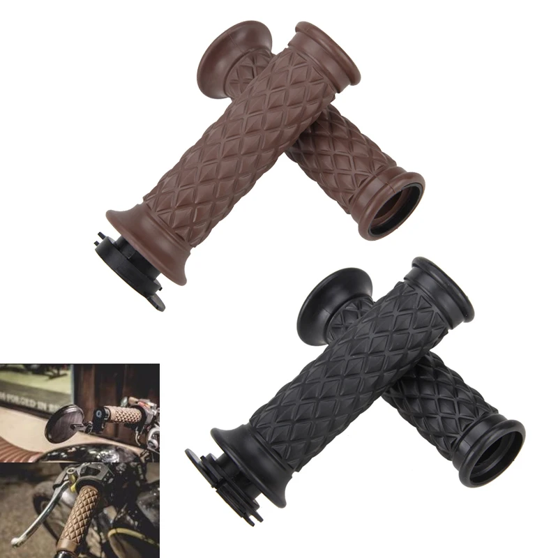 1 пара 7/8 &quotмотоциклетный руль с рукояткой для кафе Racer Bobber Clubman на заказ|Ручки