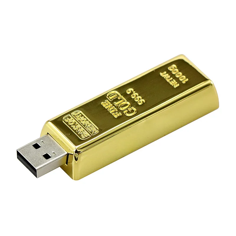 Модный USB флеш-накопитель в виде слитка золотого цвета флэш-накопитель