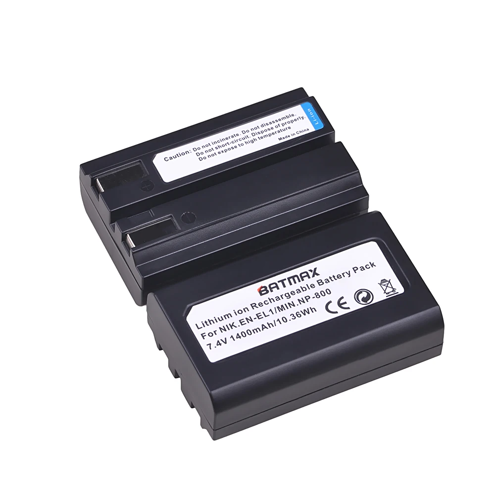Batmax 1400 мА/ч, EN-EL1 ENEL1, запасная батарея, батарея для Nikon Coolpix 500 775 880 885 990 995 4300 4500 4800 5000 5400 5700 8700