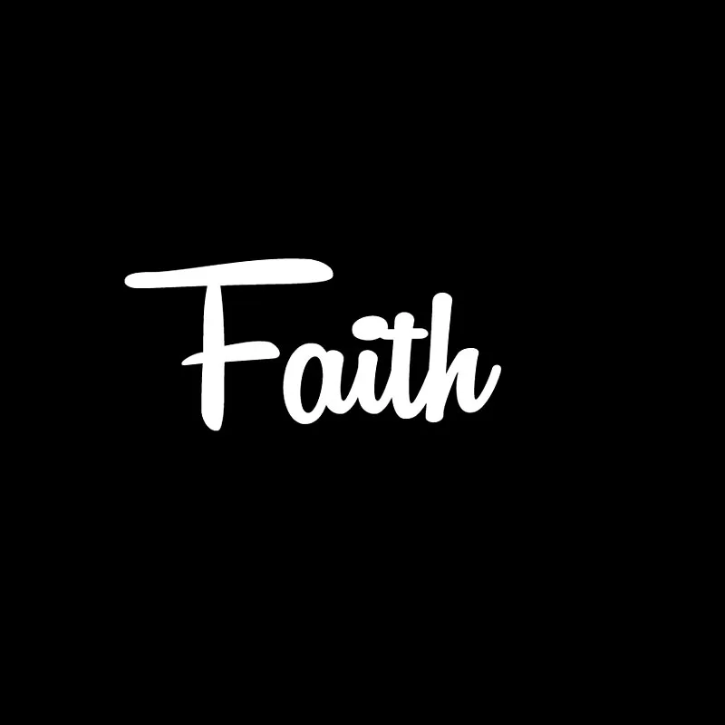 QYPF 18 см * 8 2 виниловые украшения с надписью Faith God водонепроницаемая наклейка