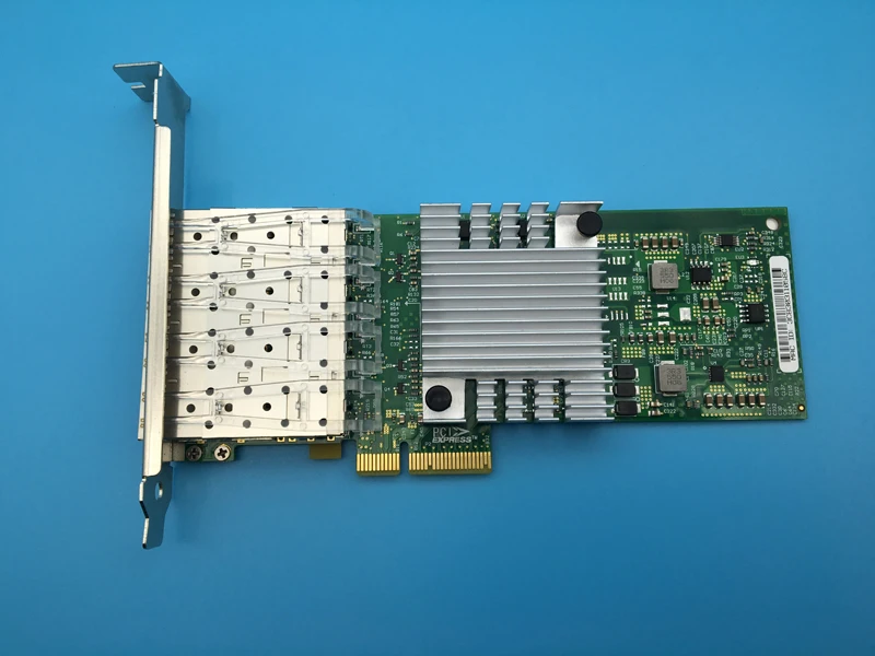 Новая сетевая карта I350 4SFP PCI E x4 F4 Gigabit четырехпортовый Серверный Сетевой адаптер