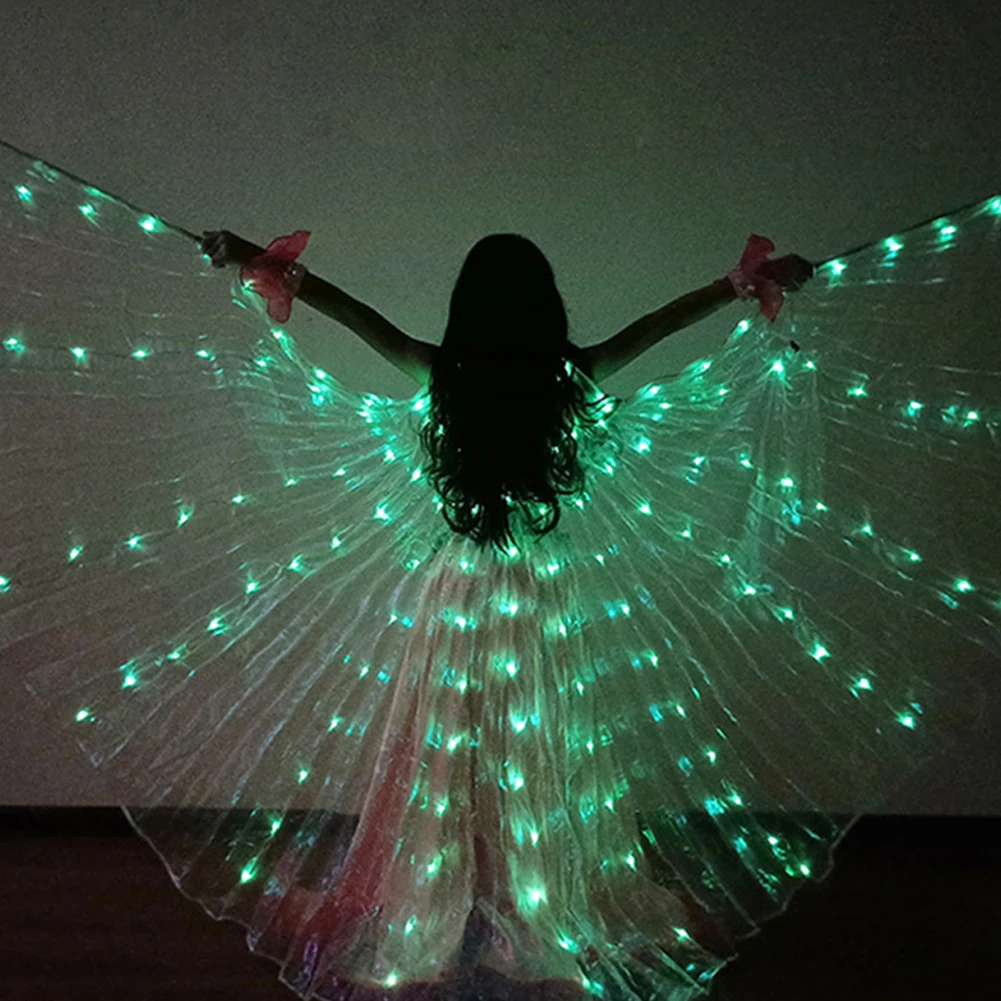 NEW Children Belly Dance Adjustable LED Isis Wings Cloak Dancing Props Accessories |