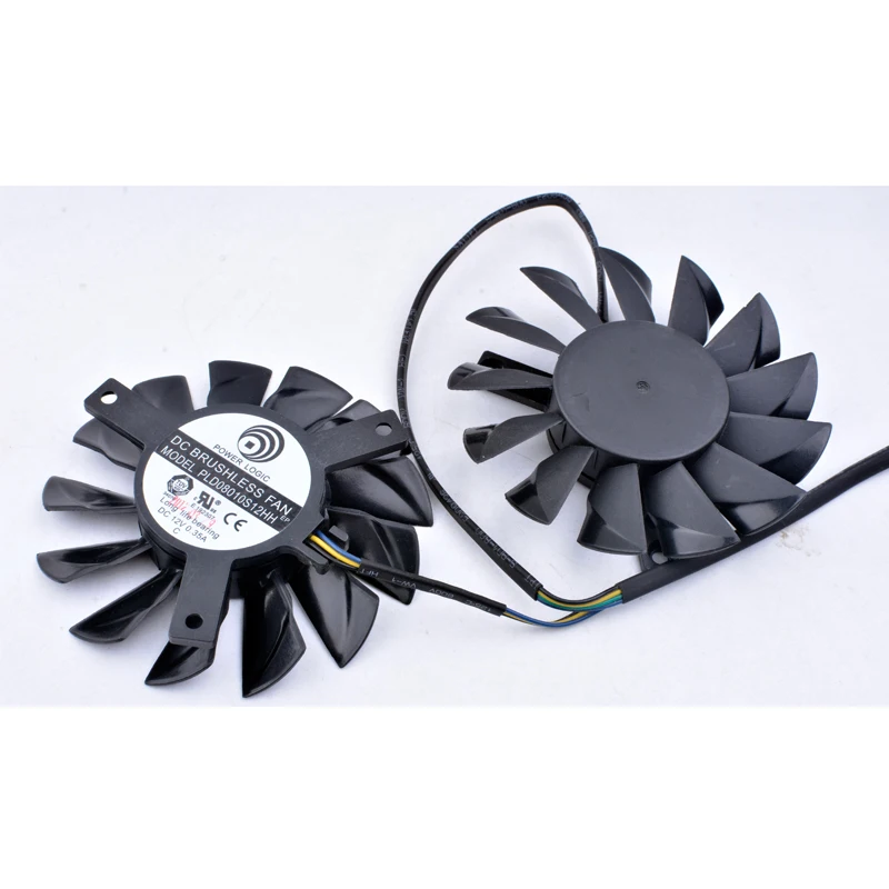 Оригинальный PLD08010S12HH 75 мм 75x75x12 52 12 В 0.35A 4Pin для MSI GTX660 GTX670 GTX680 Twin Frozr III видеокарта