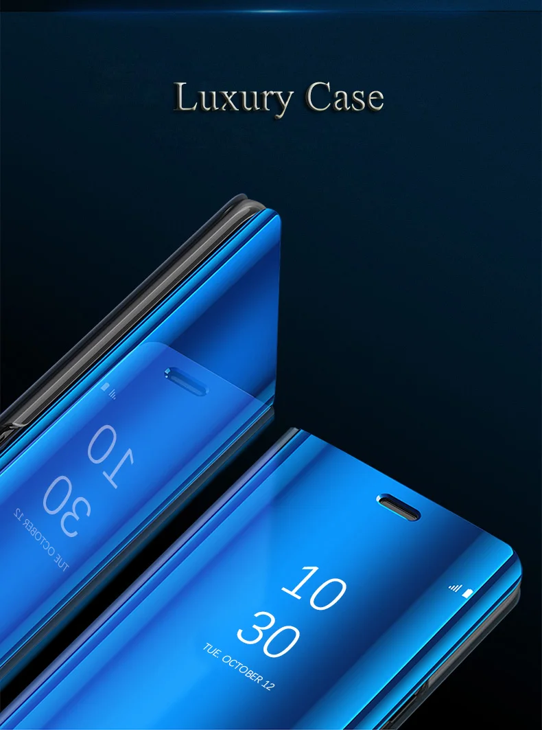 Для huawei mate 20 Pro X покрытие зеркало кожаный флип чехол для huawei P30 Pro флип прозрачное окно Kick-stand защитный чехол