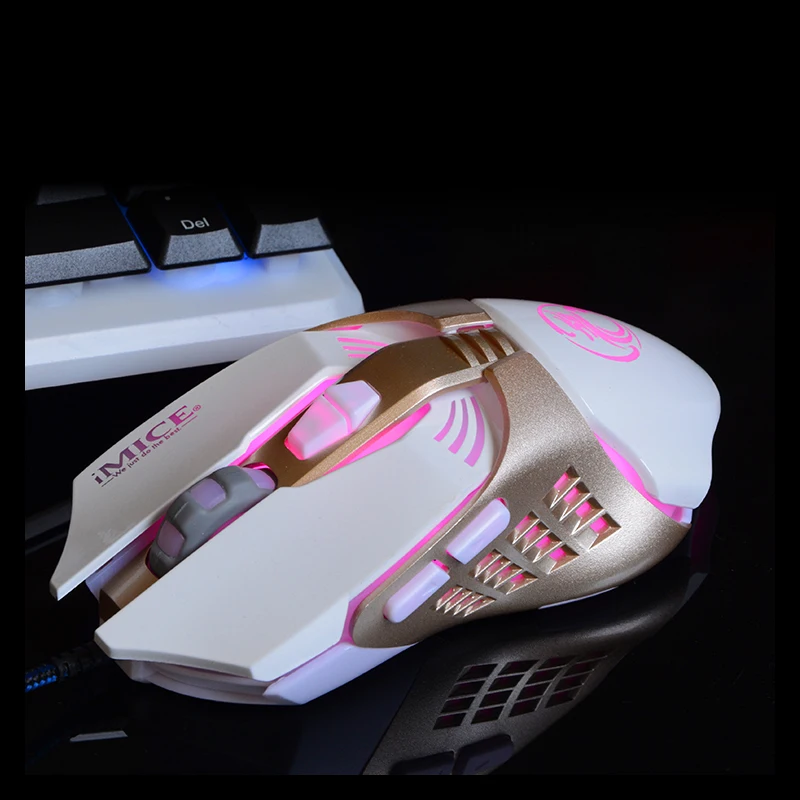 IMice Wired Gaming Mouse Macro Custom Computer 3200CPI Ergonomic USB Optical Mice 7 Buttons Gamer For Laptop Desktop | Компьютеры и