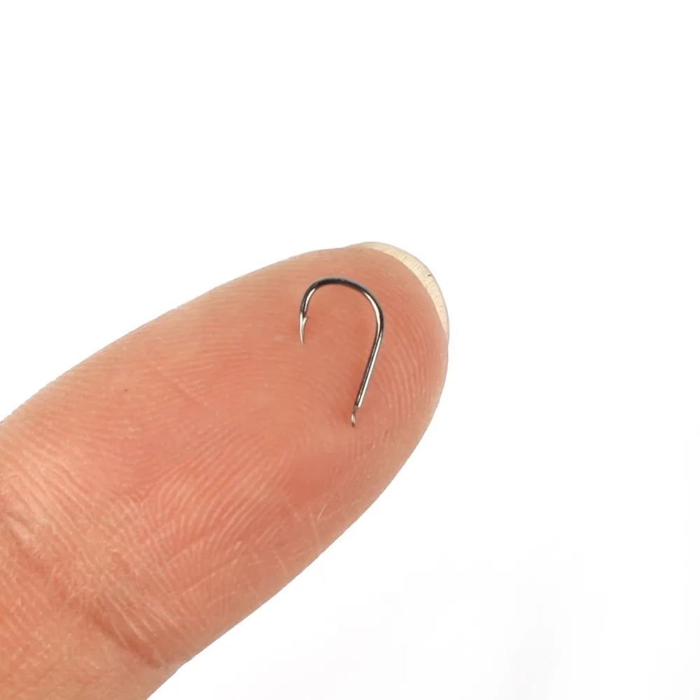 Anmuka 100pcs/box Carbon Silver/black Fishing Hooks 5#-12# Barbed Hook Winter Tackles Fish 31023 | Спорт и развлечения
