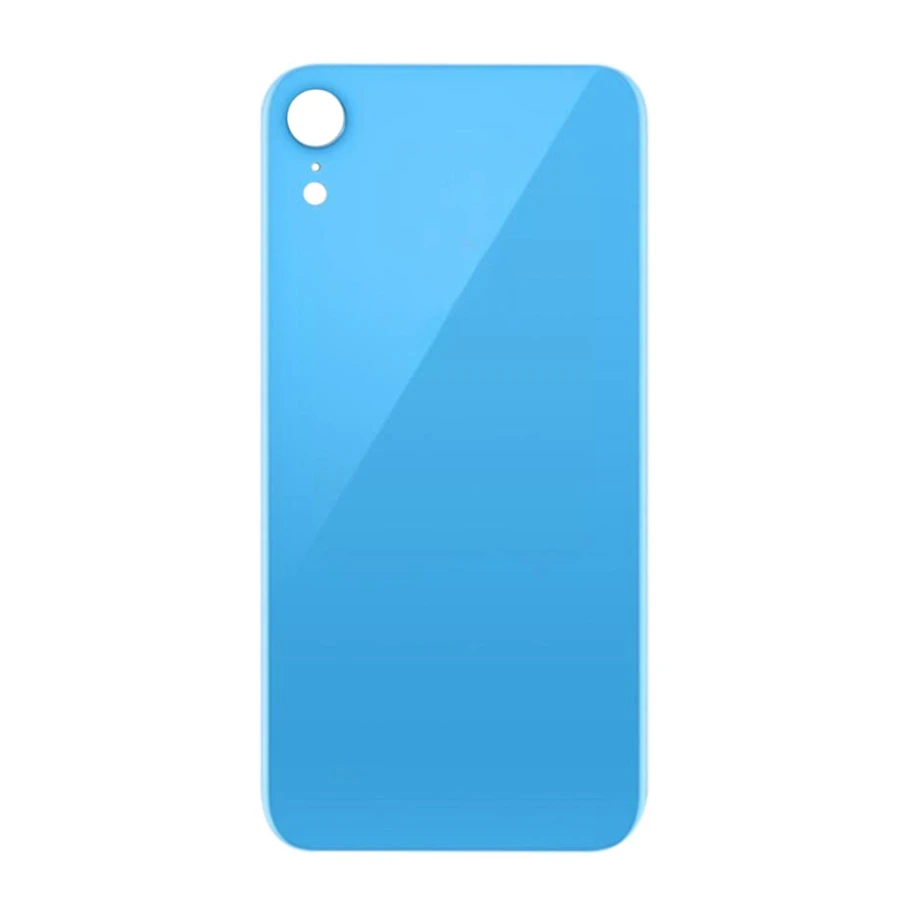 Для Apple iPhone XR батарея стеклянная крышка Задняя панель Задняя Дверь Корпус чехол для iPhone XR Задняя стеклянная крышка Запасные части - Цвет: Синий