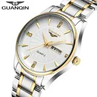 2021 мужские часы GUANQIN мужские часы лучший бренд Роскошные светящиеся Дата Неделя водонепроницаемые кварцевые мужские часы