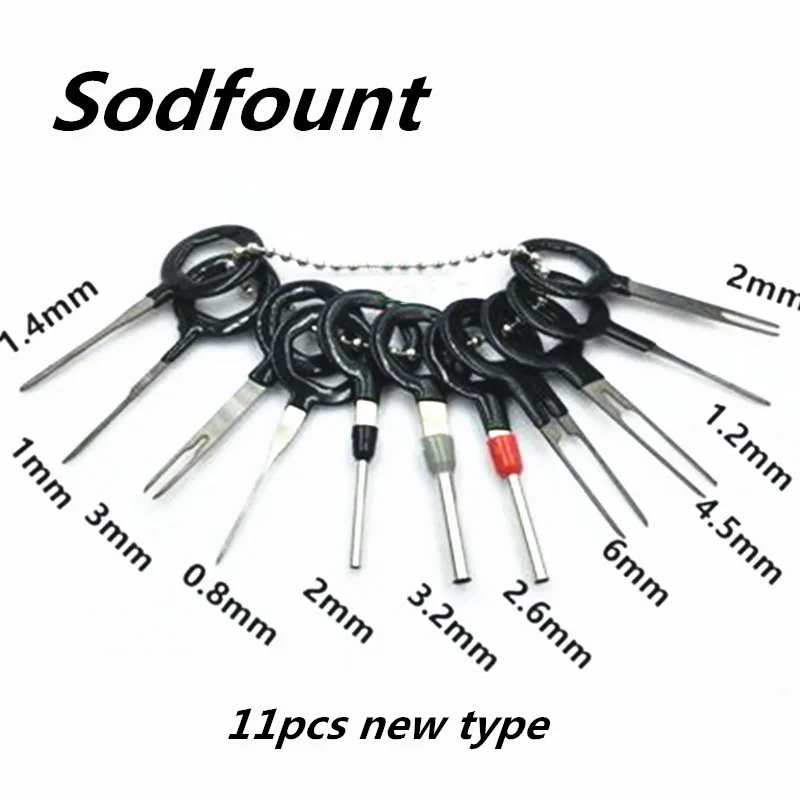 3pcs, 8pcs, 11pcs Car Plug Circuit Board Wire Harness Terminal Extraction Pick Connector Crimp Pin Back Needle Remove Tool