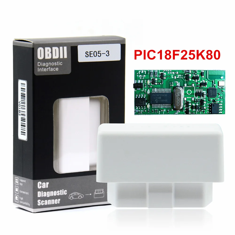 White Новейший Супер Мини ELM327 Bluetooth ELM 327 PIC18F25K80 версия 1,5 OBD2/OBDII для Android/Windows автомобильный диагностический сканер - Цвет: White