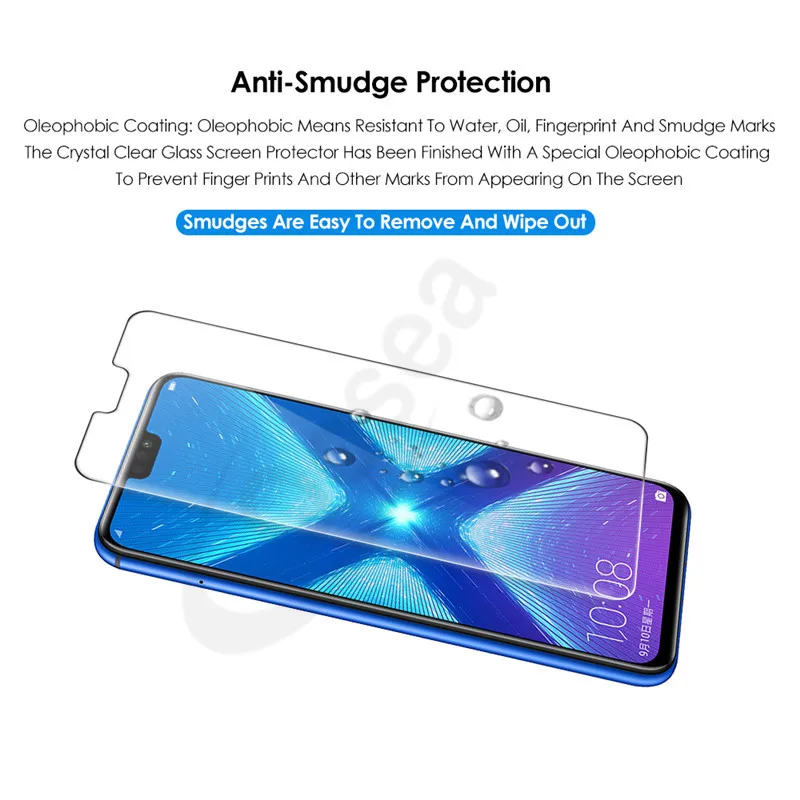 (2 шт. в упаковке) закаленное Стекло для huawei Honor 8X Экран защитная пленка 9 H Ultra Clear