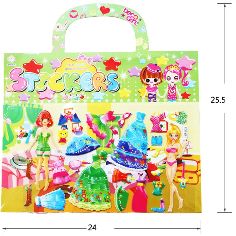 Милые детские наклейки сделай сам милая девочка 3D Мультяшные кавайные игрушки