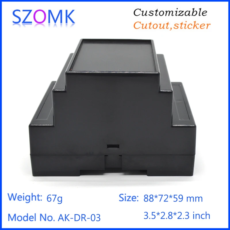 Пластиковый корпус для din рейки elctronics пластиковый чехол оборудования 88*72*59