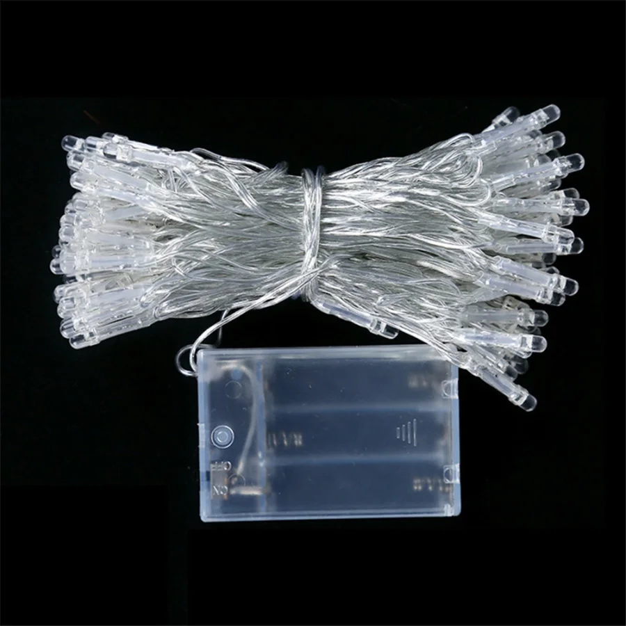 Праздничная светодиодная гирлянда 10 м 80LED icicle String Light 3 * AA на батарейках