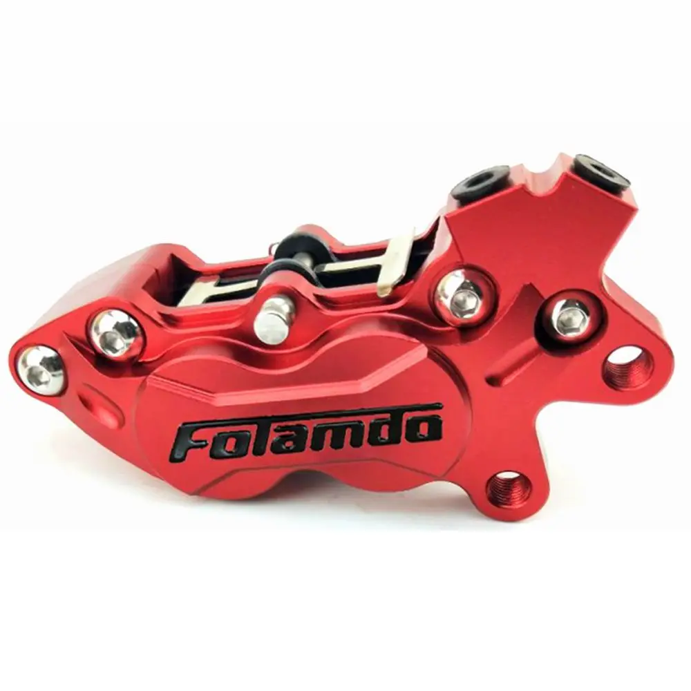 Red right Мотоцикл Универсальный модификация 40 мм Fraodo Cnc задние тормозные суппорты с 4 поршнями 32*27 мм для Yamaha Honda Kawasaki - Цвет: Red right