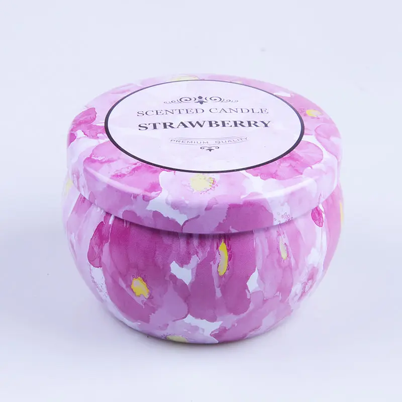 Ароматическая ароматерапия из свечей ручной работы с жестяной баночкой, бездымный соевый воск, палочка для свечей, подарок на день рождения, свадебное украшение для дома