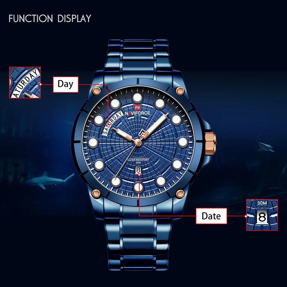 NAVIFORCE Relojes часы для мужчин модные спортивные кварцевые мужские часы, наручные часы лучший бренд класса люкс бизнес водонепроница Relogio Masculino