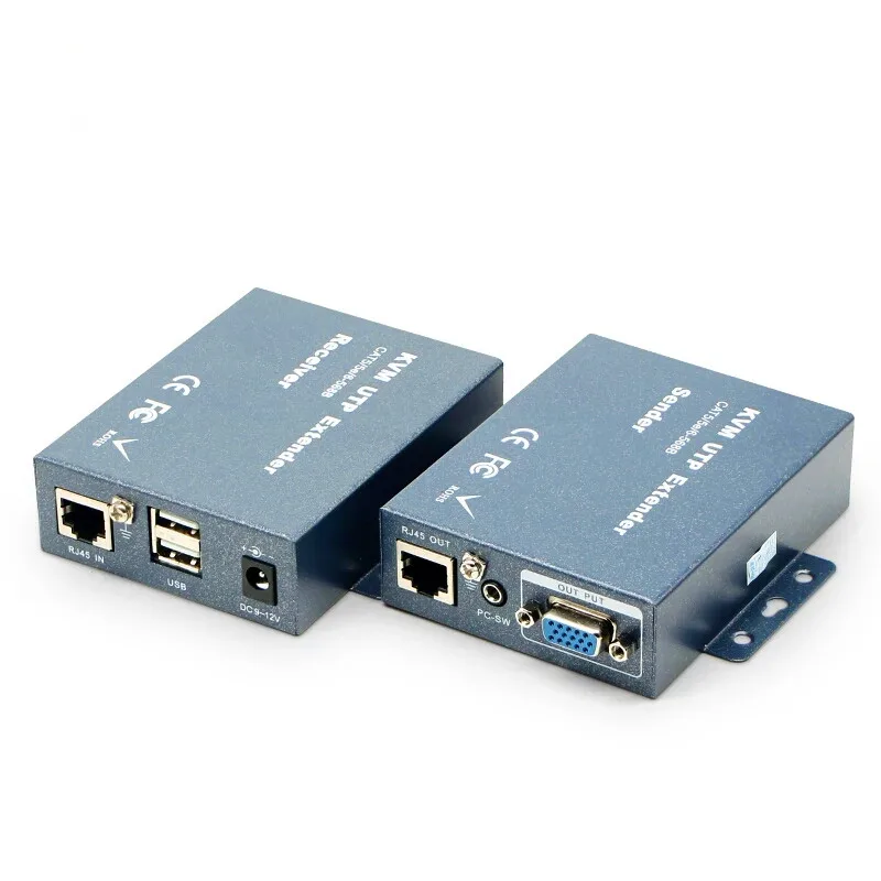 300 м без задержки потери VGA + стерео аудио USB KVM удлинитель по Cat5 Cat5e Cat6 RJ45 кабель