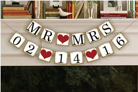 Индивидуальный баннер с датой и надписью сохранить дату Свадебный знак