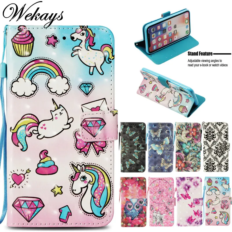 

Wekays For Xiaomi RedMi 4X Case Cute Cartoon Unicorn Leather Fundas Brand Case For XiaoMi RedMi Note 4X Cover Cases RedMi Note 4
