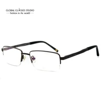 rm00472 c23 eyeglasses rectangle lens metal half frame classic businessmen optical glasses fashion high quality alloy eyewear