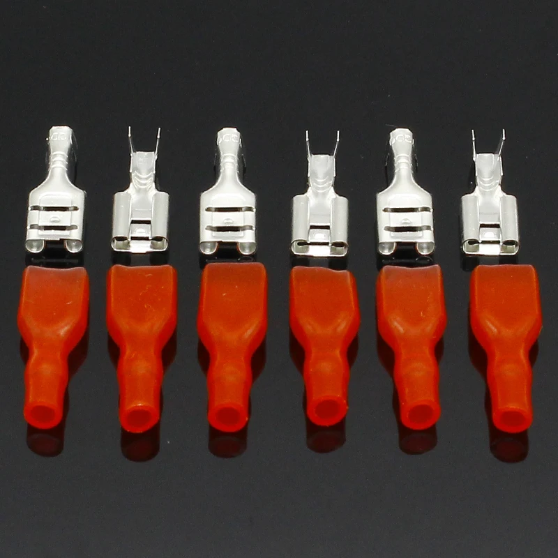 Обжимная Клемма 6 3 мм с разъемом для лопаток и чехол|spade connector|female spade connector6.3mm crimp