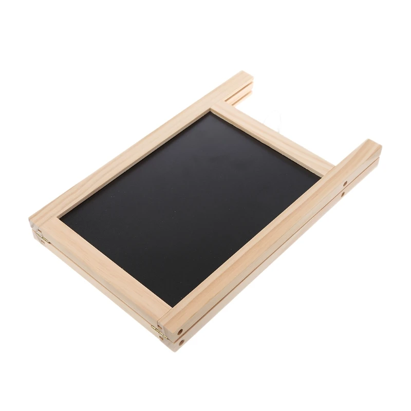 Mini Wooden Tripod Blackboard Small Double Easel Message Board Whiteboard