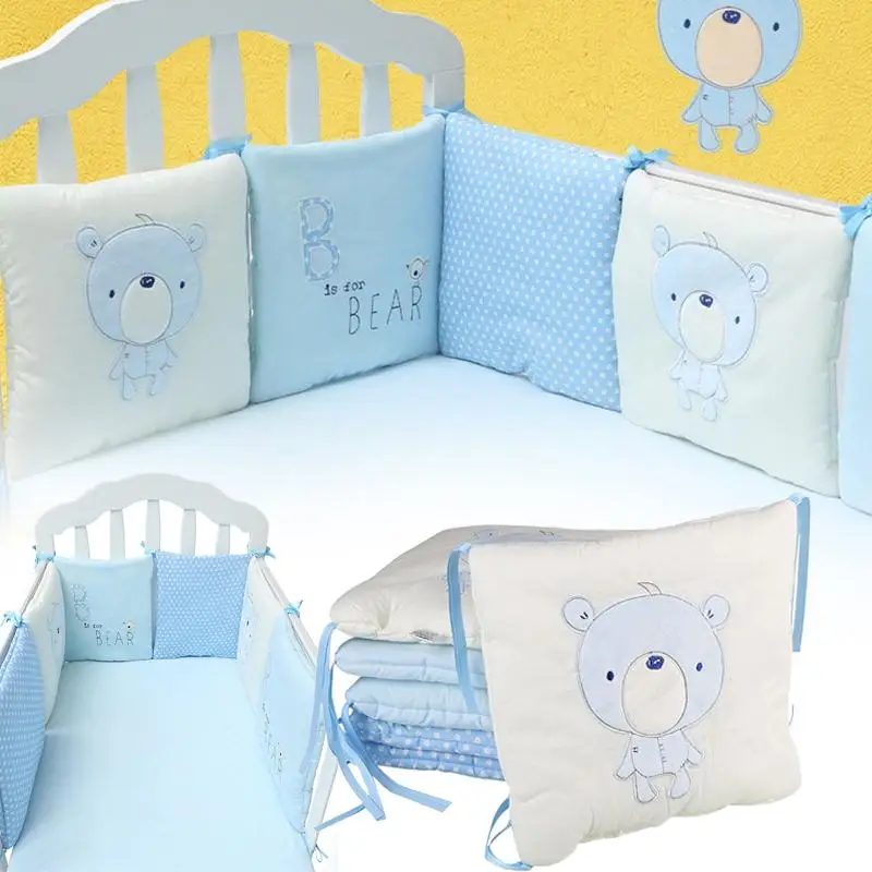 6 шт./лот удобная детская кроватка бампер для кроватки хлопковый защитный детской