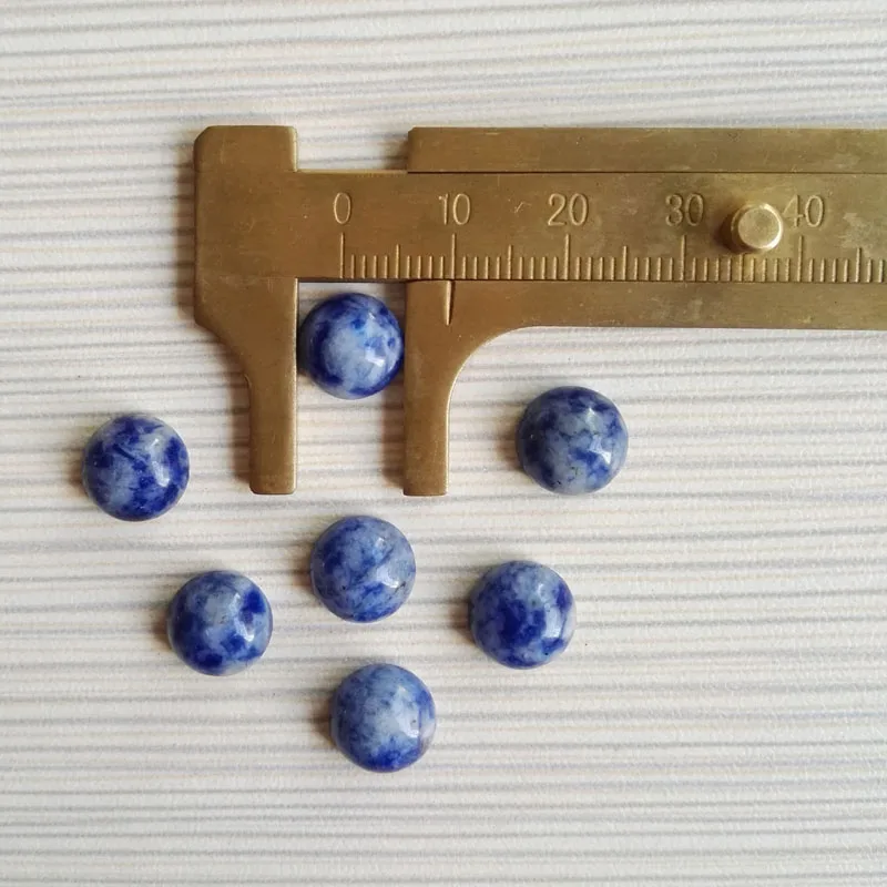 Модные 10x10 мм натуральный содалитовый камень Бусины Круглый Кабошон для