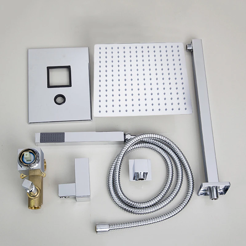 kemaidi bathroom wall mounted 8 rain shower head valve mixer tap w hand chrome shower rainfall shower mixer faucet set free global shipping