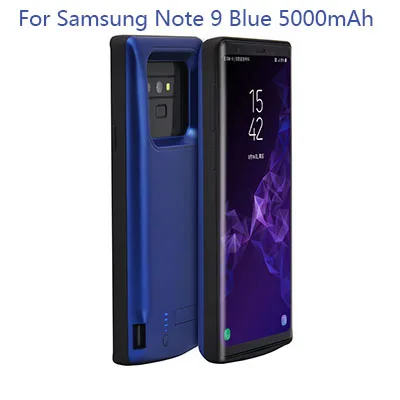 For Note 9 Blue 10 шт./лот BRSUANG 5000 6000 мА/ч, быстрая зарядка и передача данных(2 в 1) Батарея Зарядное устройство Чехлы для samsung S9 S10 S10 плюс и т. д - Цвет: For Note 9 Blue