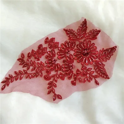 12 цветов 3D Блестки из бисера Кружевная аппликация ручная сделай сам кружевная