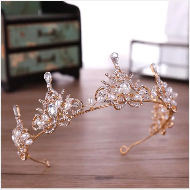 European hot Jewelry Bridal Headpieces Wedding Hair Accessories Princess Crowns and Tiaras for Women Rhinestone Bandeau Cheveux | Украшения