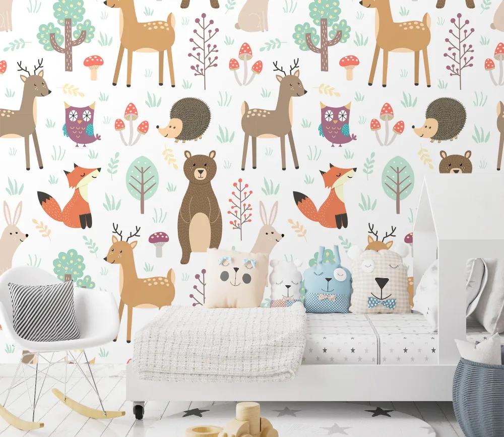 

[Self-Adhesive] 3D Animals Fruit Tree Cartoon 33 Wall Paper mural Wall Print Decal Wall Murals
