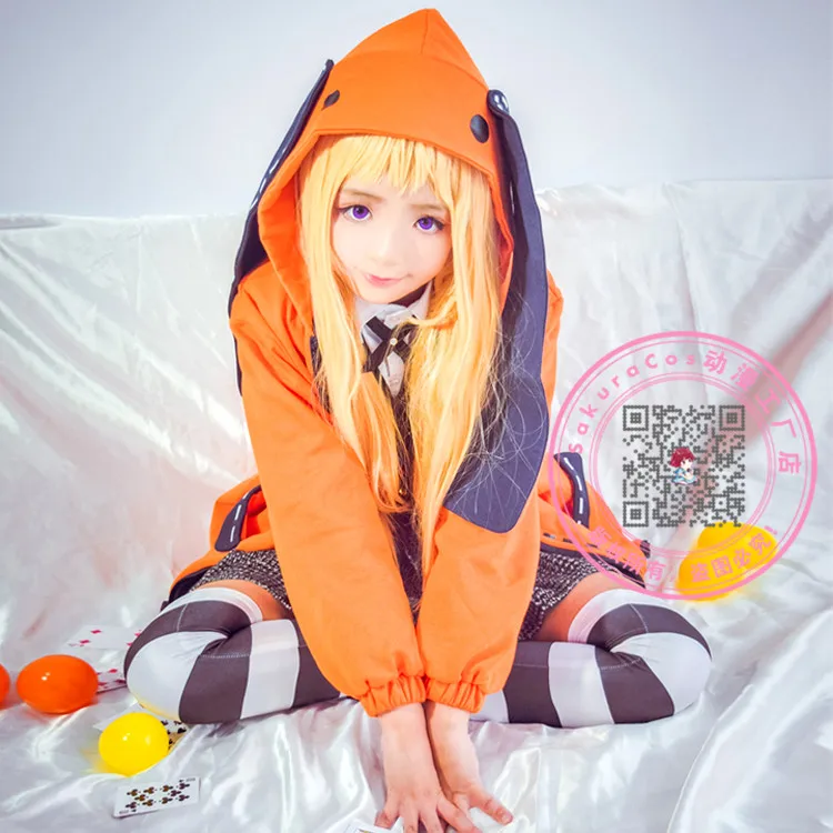 Аниме фигурка Kakegurui Yomotsuki Runa JK школьная форма для девочек костюмы оранжевая