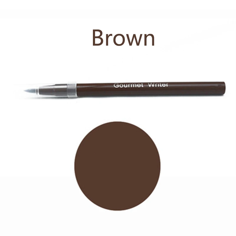brown-B Transhome еда цвет ing ручка съедобные цвет ing ручка выпечка печенье, фондан, пирог Живопись Написание цвет ручка торт украшения инструменты - Цвет: brown-B