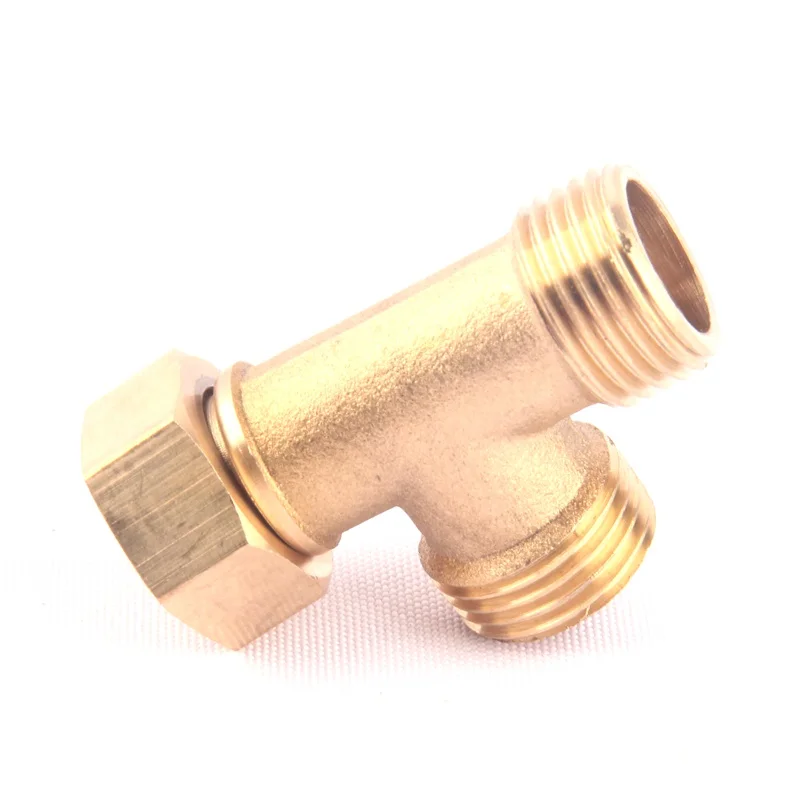 1pcs NuoNuoWell Brass 1/2&quot Female to Male 3 Way Hose Connector Garden Irrigation Watering Metal Adapter Gas Pipe Coupler | Дом и сад