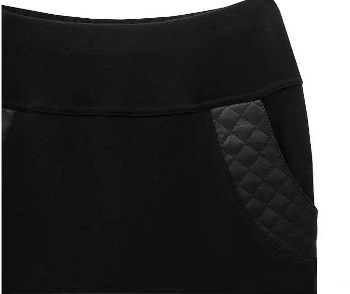Размера плюс 6xl хип-хоп юбок+ узкие штаны с фальш-вставкой штаны; зимние Бархатные уплотненные Детские Для женщин зимние теплые леггинсы для мальчиков и девочек